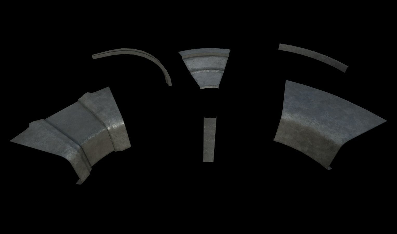 Modular Sewer Environment Low-poly 3D model_21