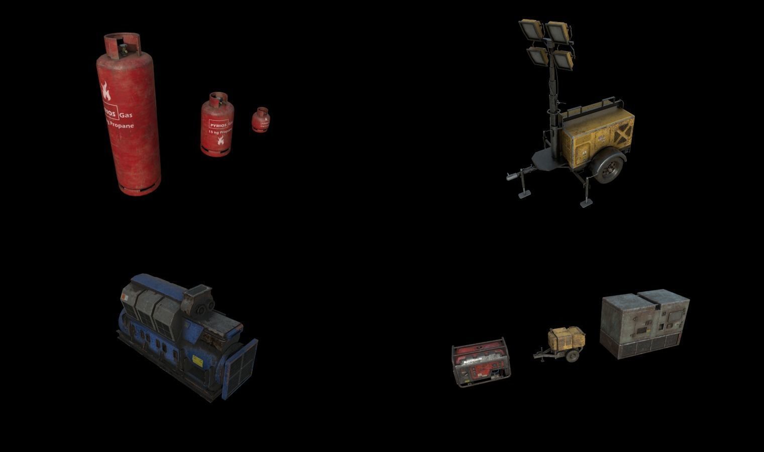 Modular Sewer Environment Low-poly 3D model_47