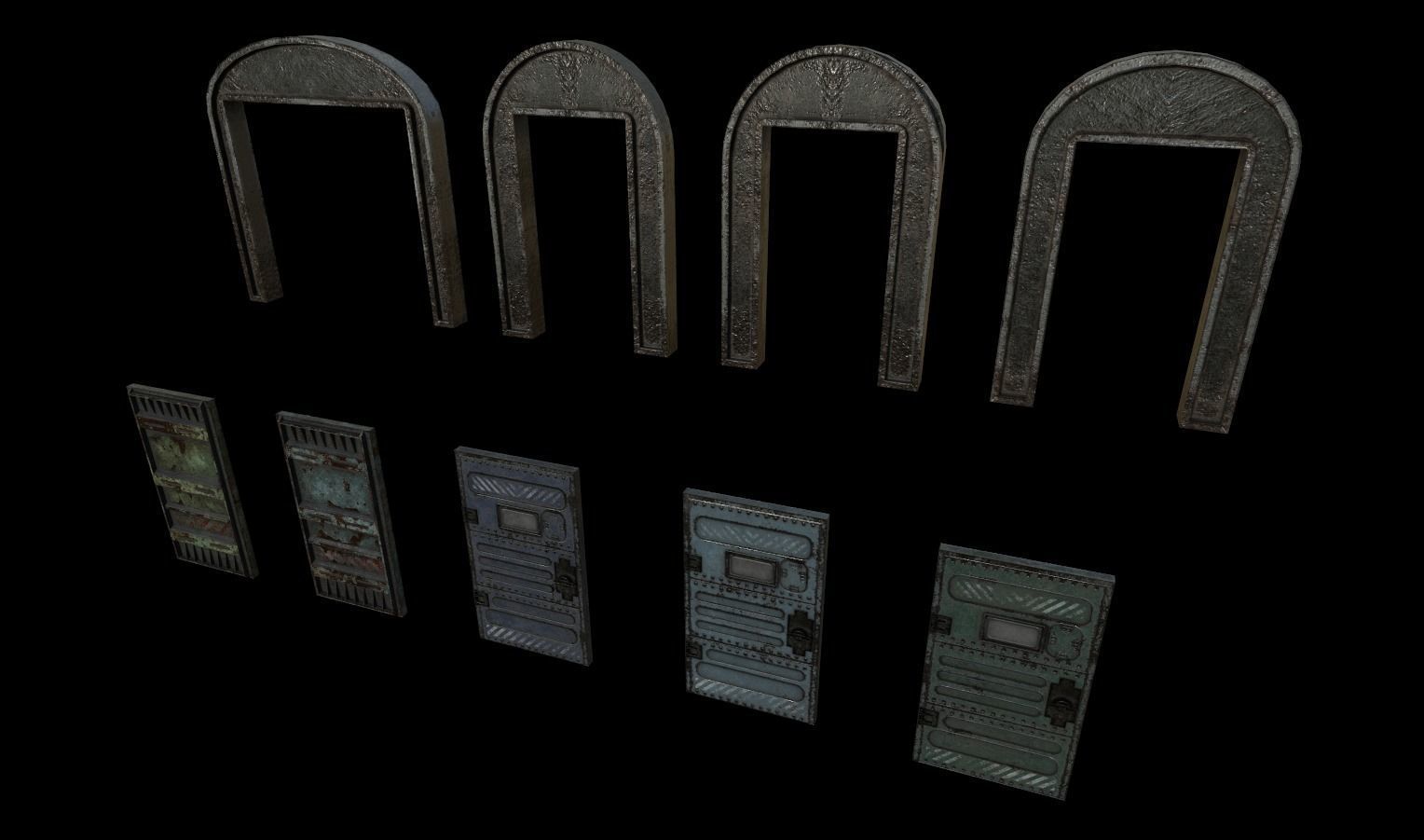 Modular Sewer Environment Low-poly 3D model_15