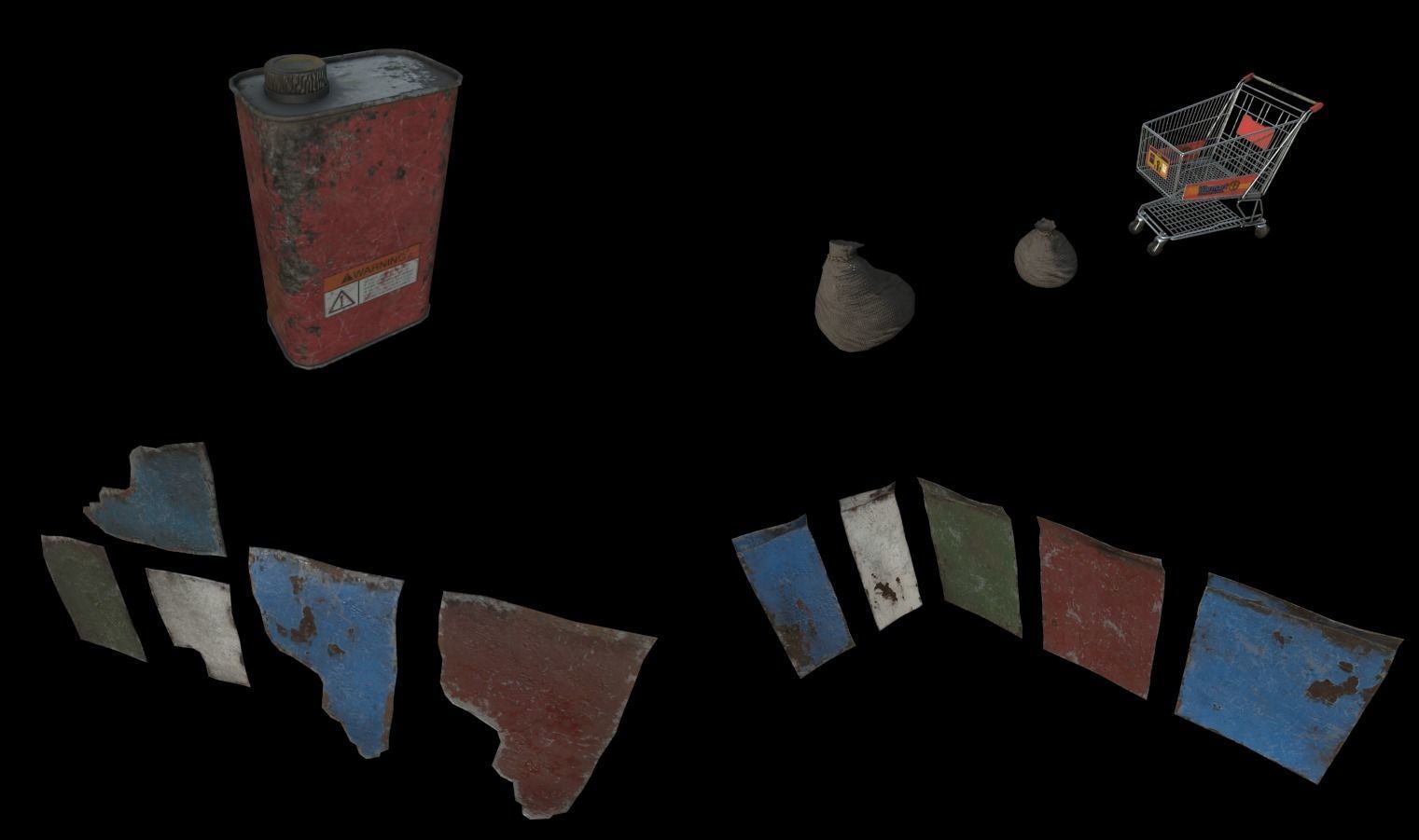 Modular Sewer Environment Low-poly 3D model_61