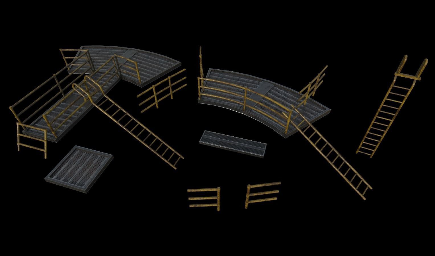 Modular Sewer Environment Low-poly 3D model_24