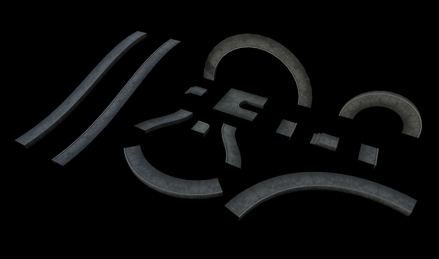 Modular Sewer Environment Low-poly 3D model_22