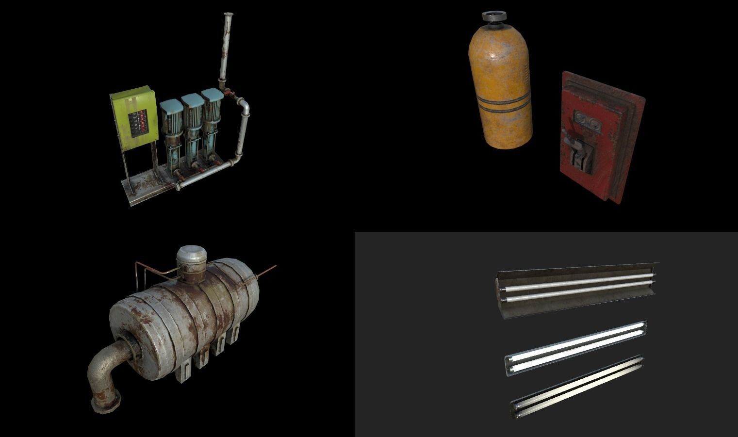 Modular Sewer Environment Low-poly 3D model_44