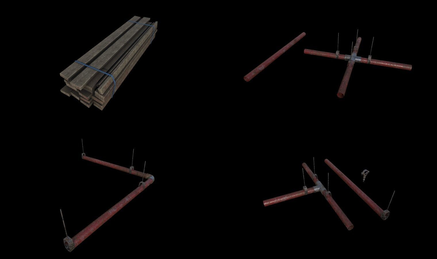 Modular Sewer Environment Low-poly 3D model_59