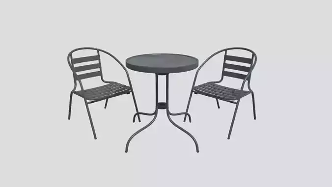 Garden set - Mesa con Sillas 3D model