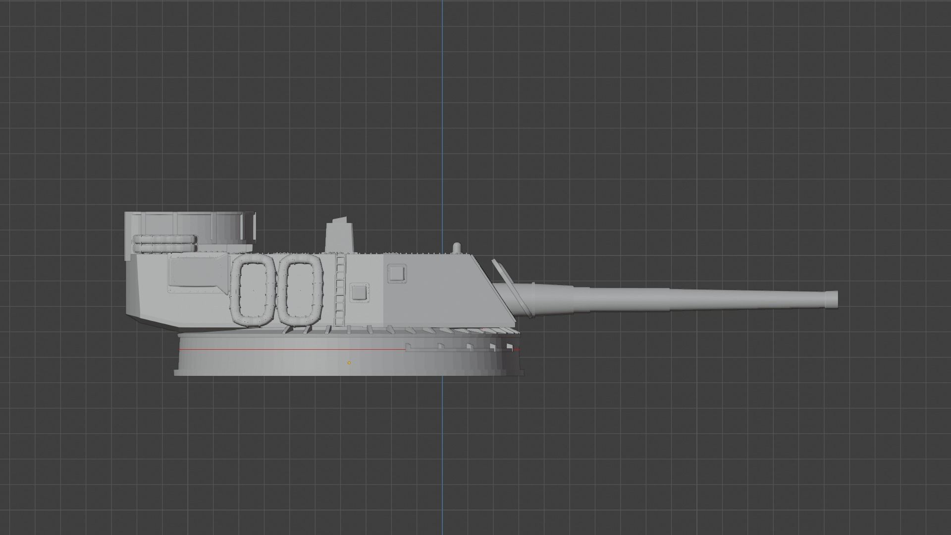USS New Jersey Main Battery Guns 1 to 700 scale 3D print model_2