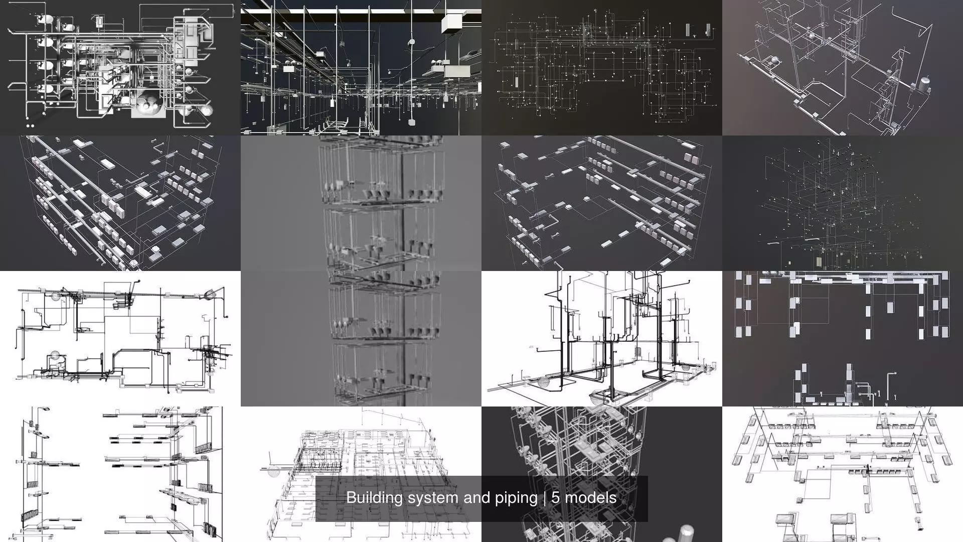 Building system and piping 3D Model Collection_0