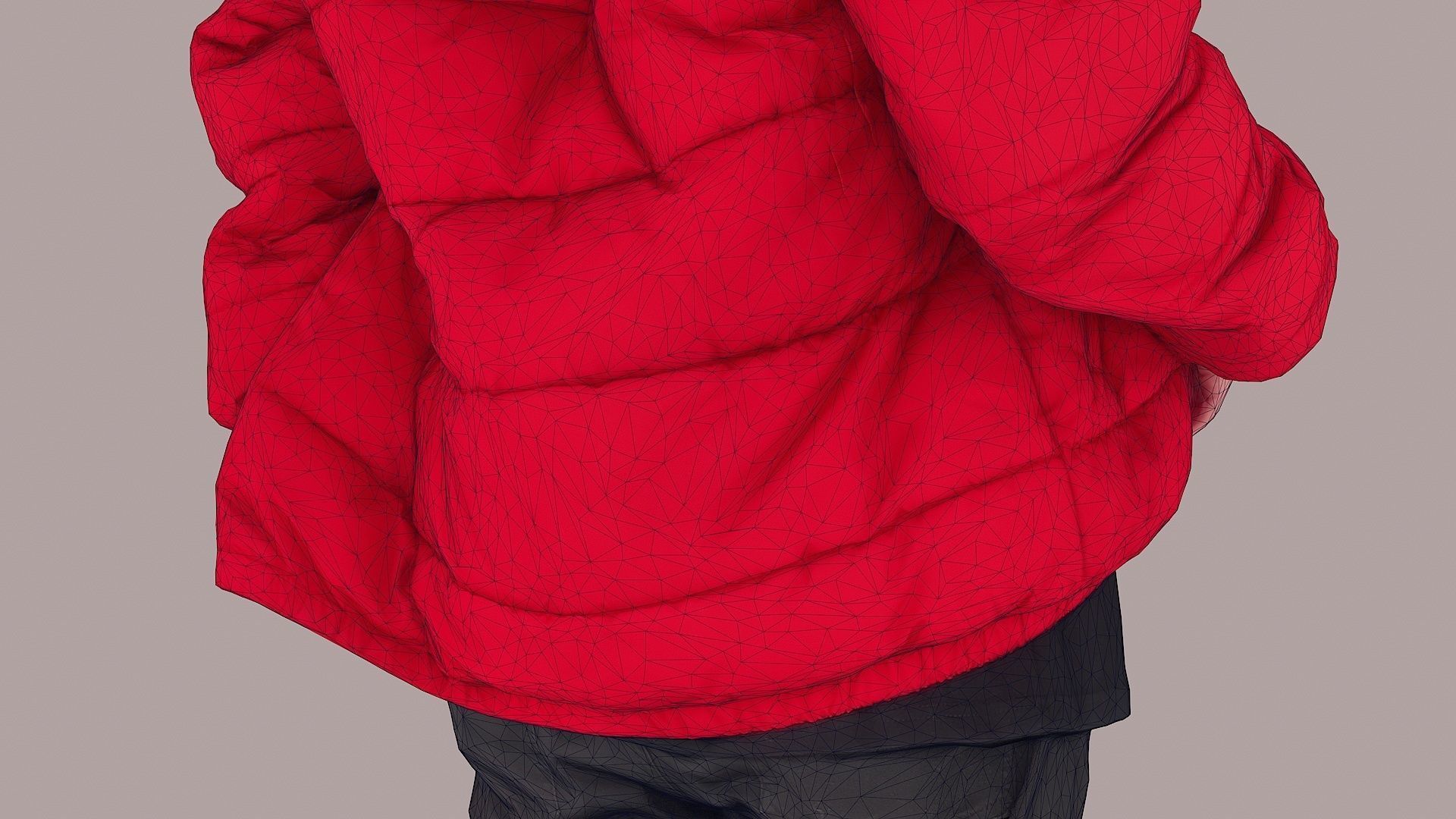 Streetwise Casual Young Man with Popped Puffer 3D model_12