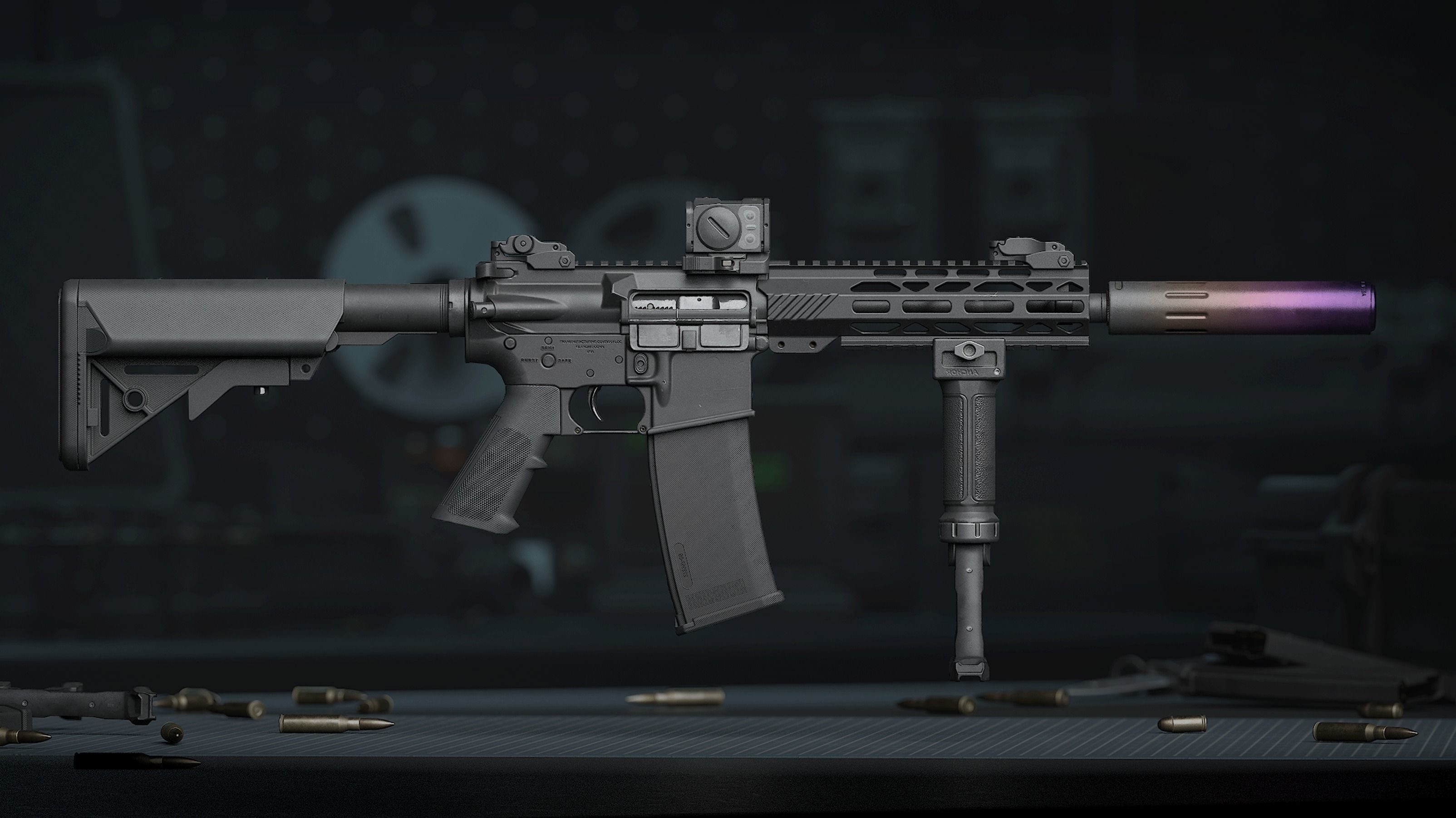 Tactical Hand Grip Bipod For Picatinny rail Low-poly 3D model_5