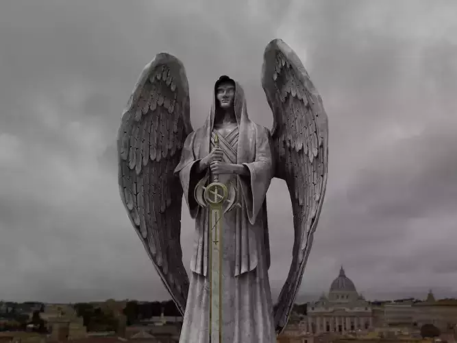 Guardian Angel Low-poly 3D model
