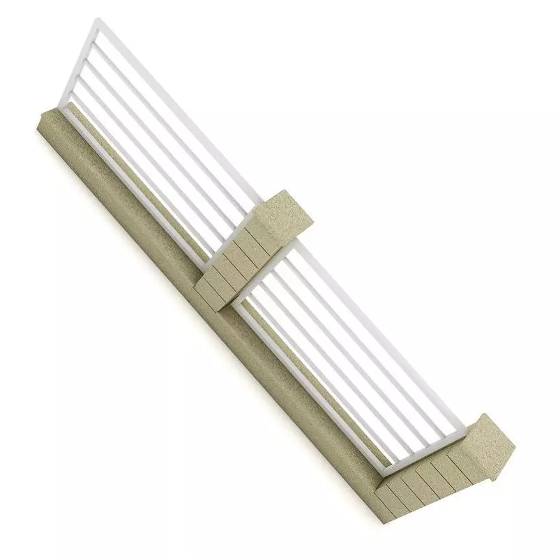 Concrete Fence 05 3D model_0