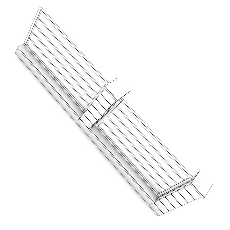 Concrete Fence 05 3D model_1