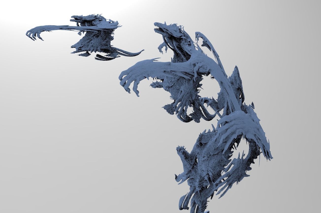 Demon Hand Sculpture ghosts 1 3D model_1