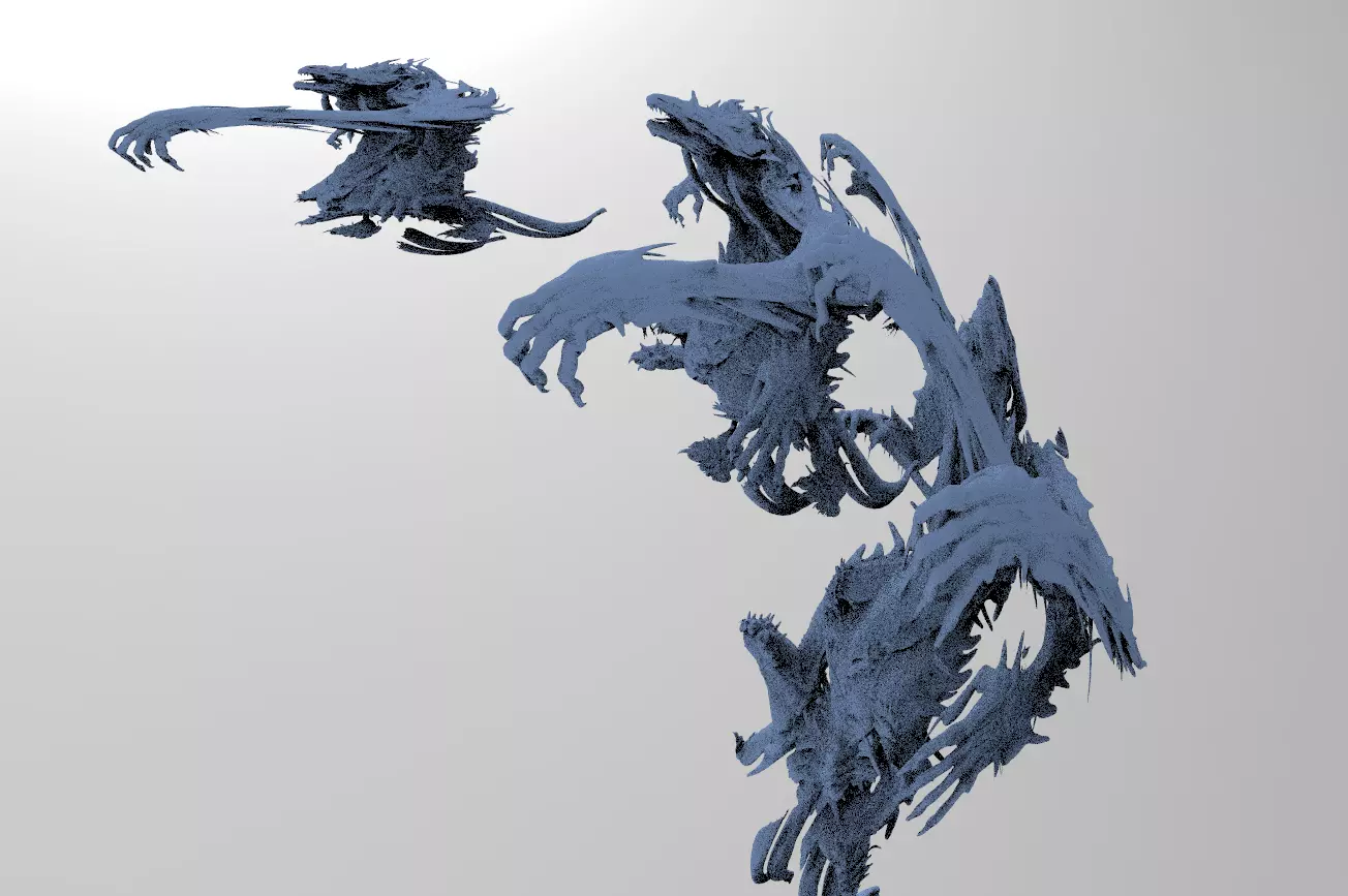 Demon Hand Sculpture ghosts 1 3D model_0