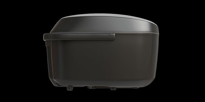 Modern Black Rice Cooker 3D model 5