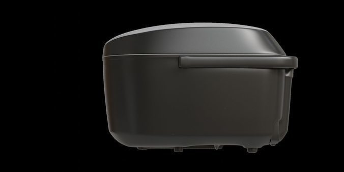 Modern Black Rice Cooker 3D model 7