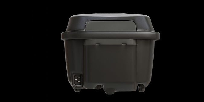 Modern Black Rice Cooker 3D model 6