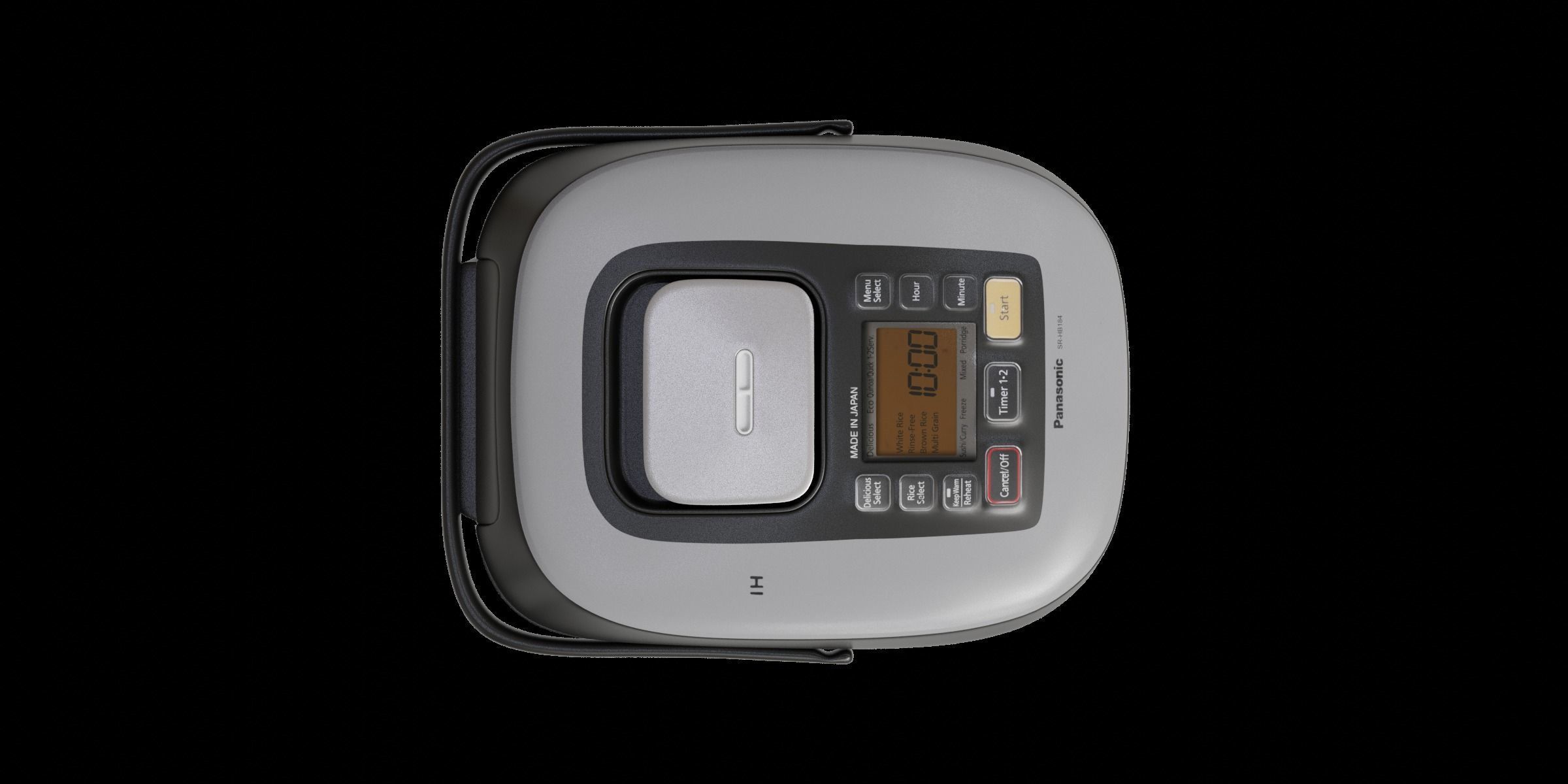 Modern Black Rice Cooker 3D model_1