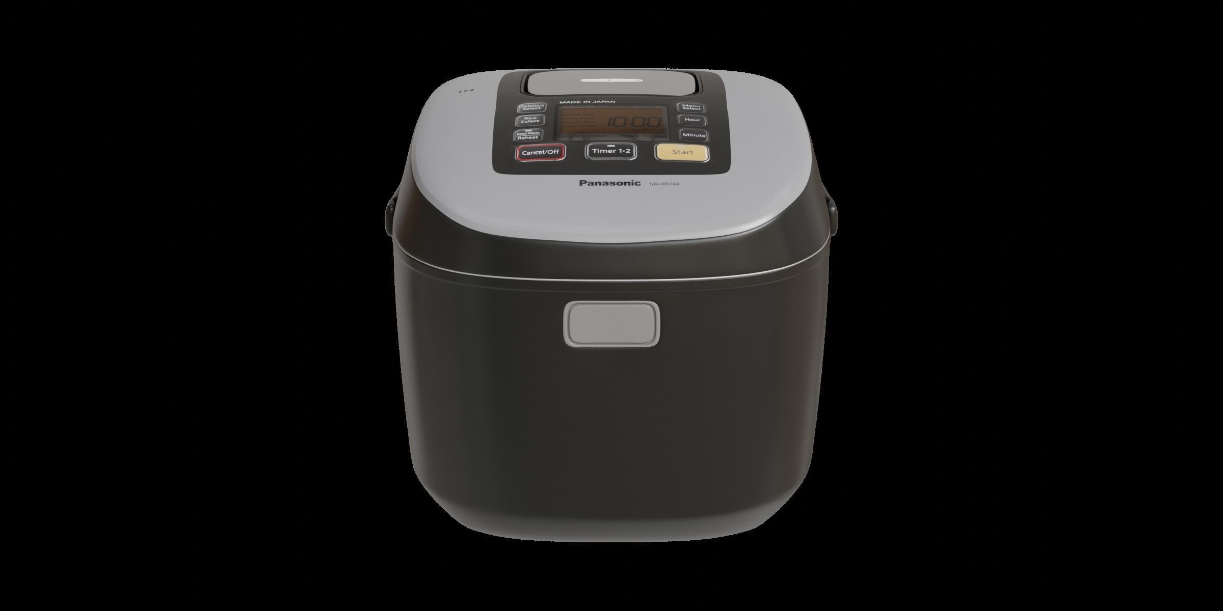 Modern Black Rice Cooker 3D model_11