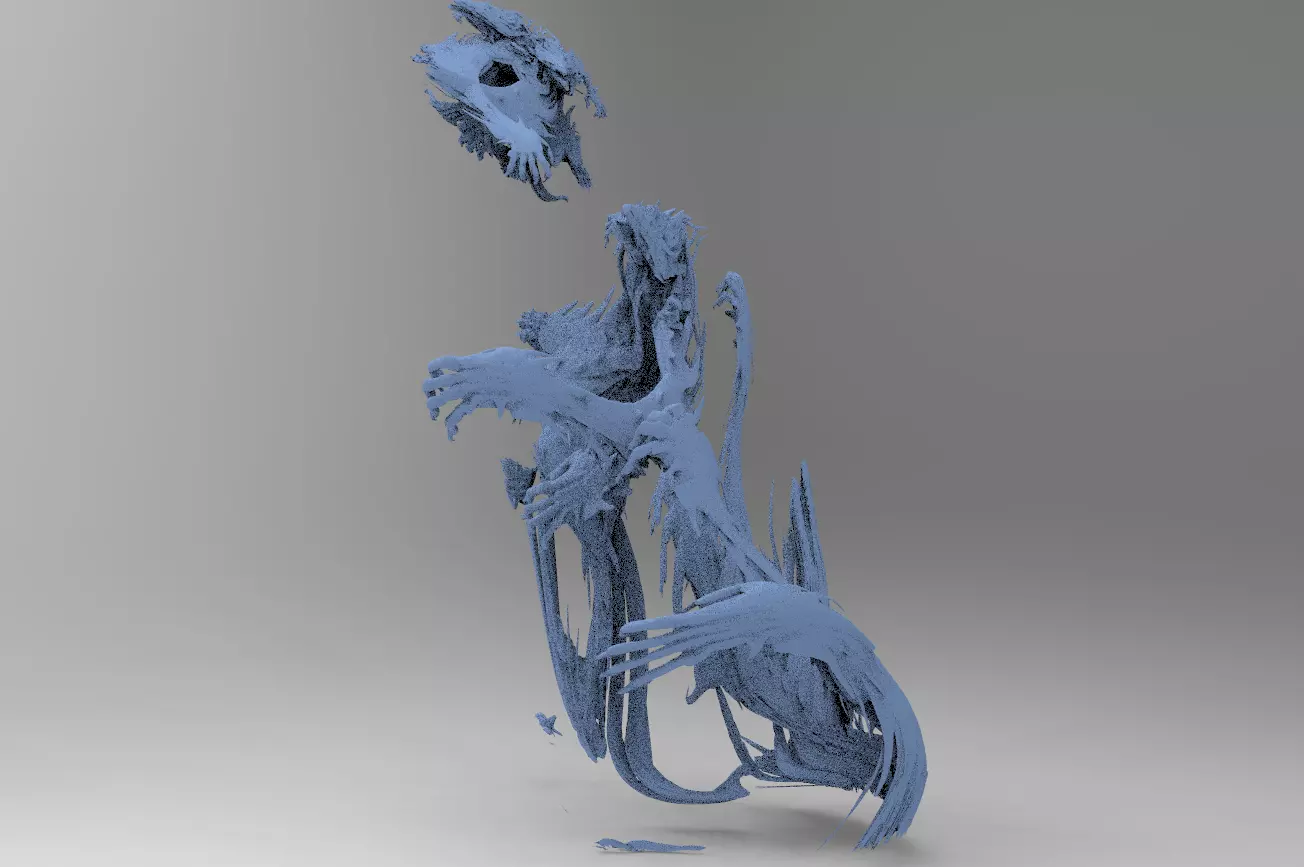 Dantes Demon Clawed ghost 2  3D model_0