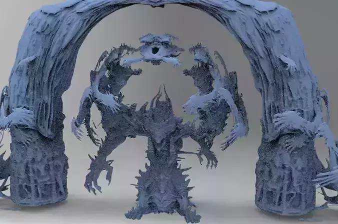 Demon Hand Sculpture large gateway sculpture
