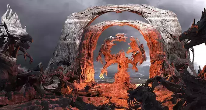 Dantes Demon Clawed sculptures Kit bash full 