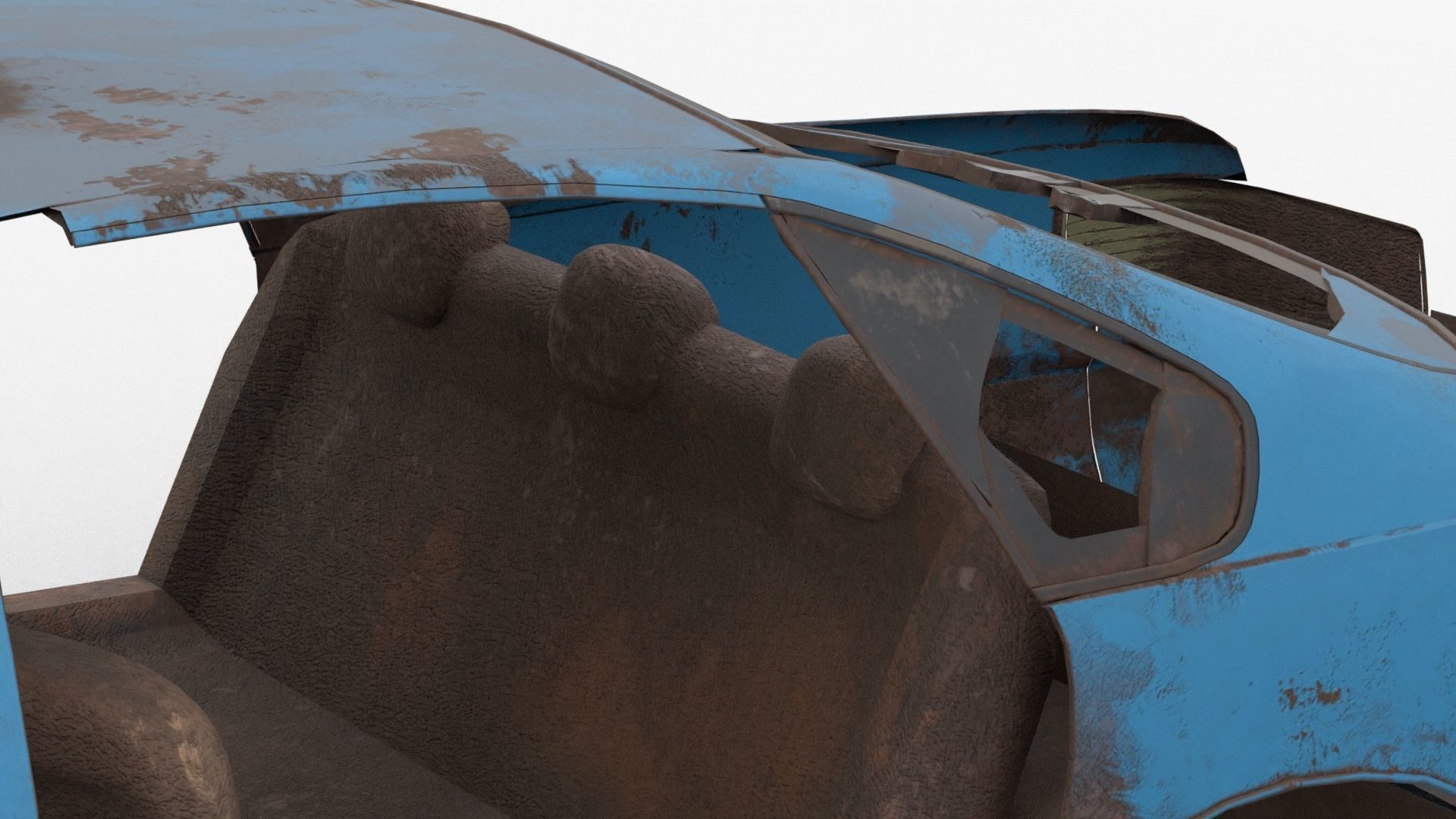 8k abandoned cars destroyed vehicles Low-poly Low-poly 3D model_11