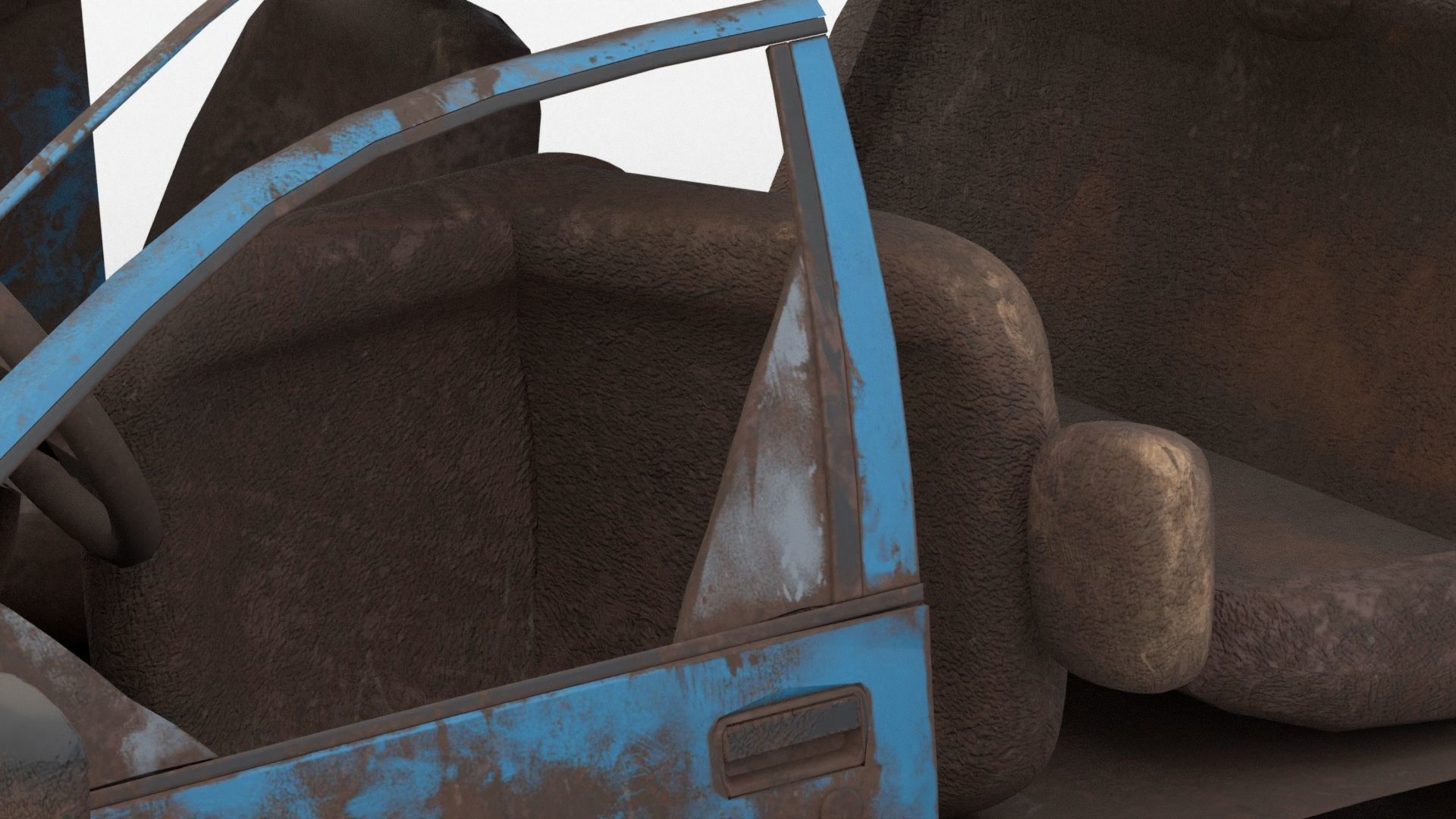 8k abandoned cars destroyed vehicles Low-poly Low-poly 3D model_10