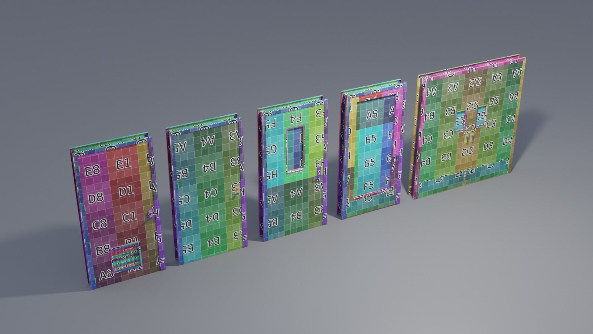 Industrial Doors 4K and 2K Low-poly 3D model_5