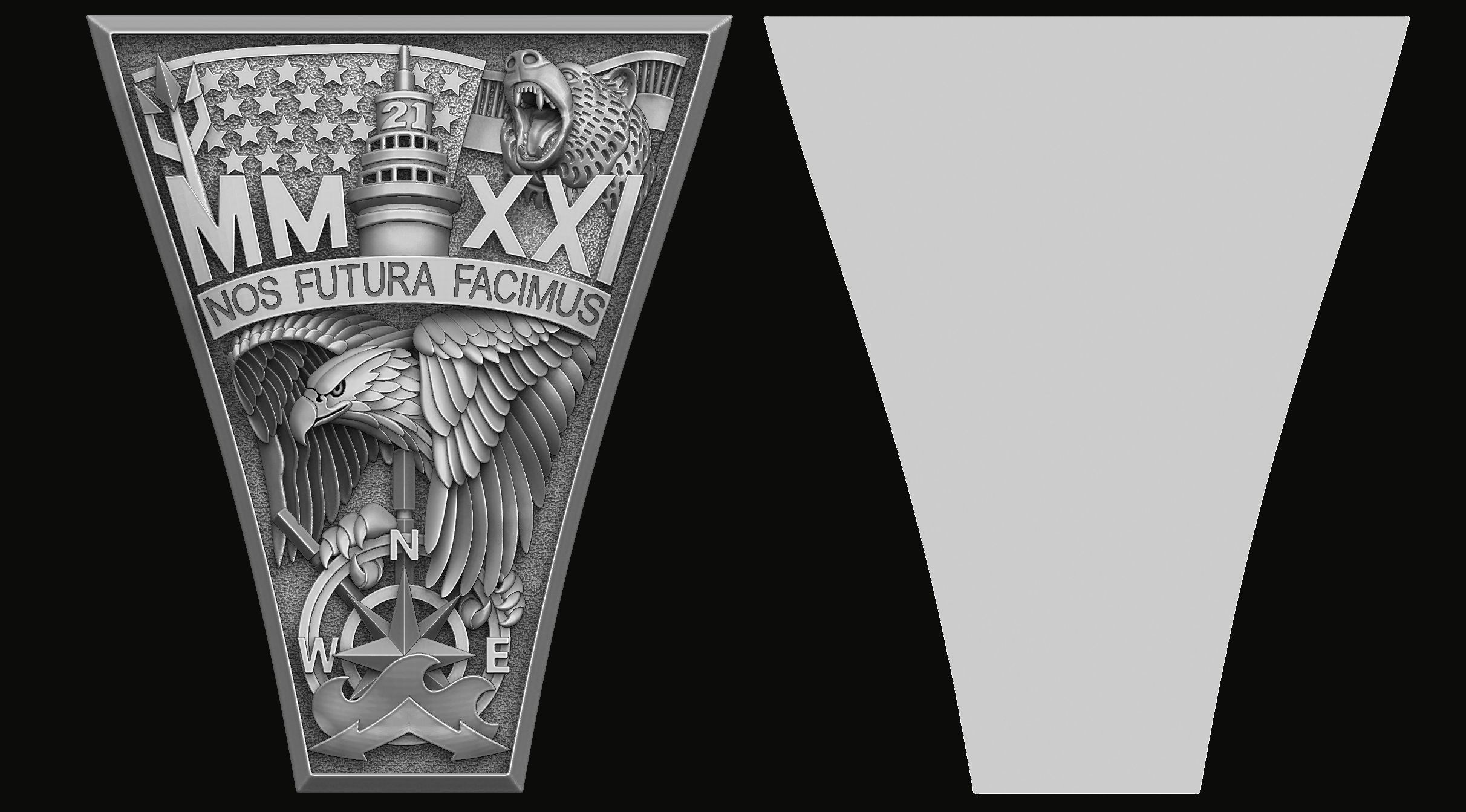 Bas-relief for the United States Ring 2021 3D print model_3