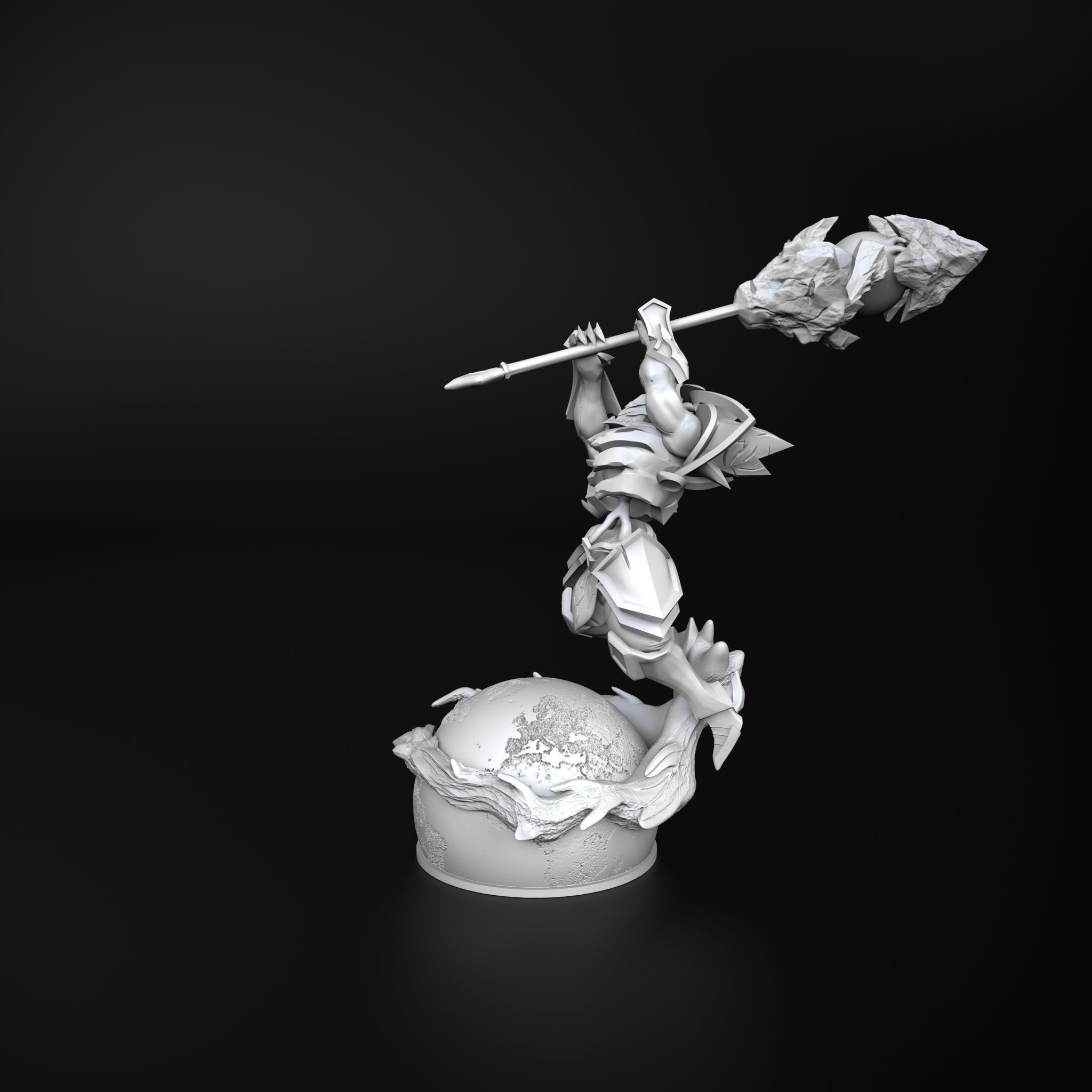 Dark Star Mordekaiser league of legends figure statue 3D print model_6