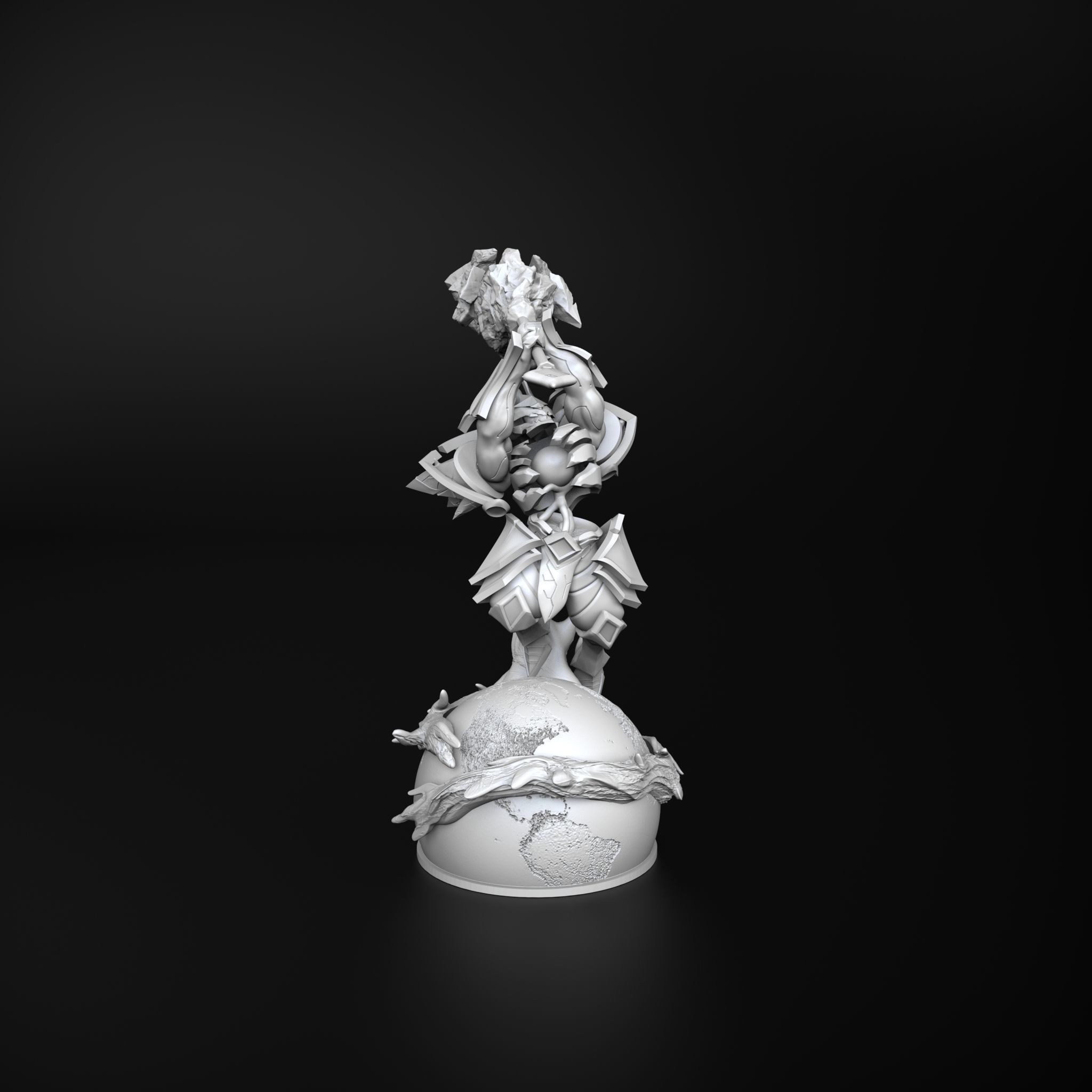 Dark Star Mordekaiser league of legends figure statue 3D print model_1