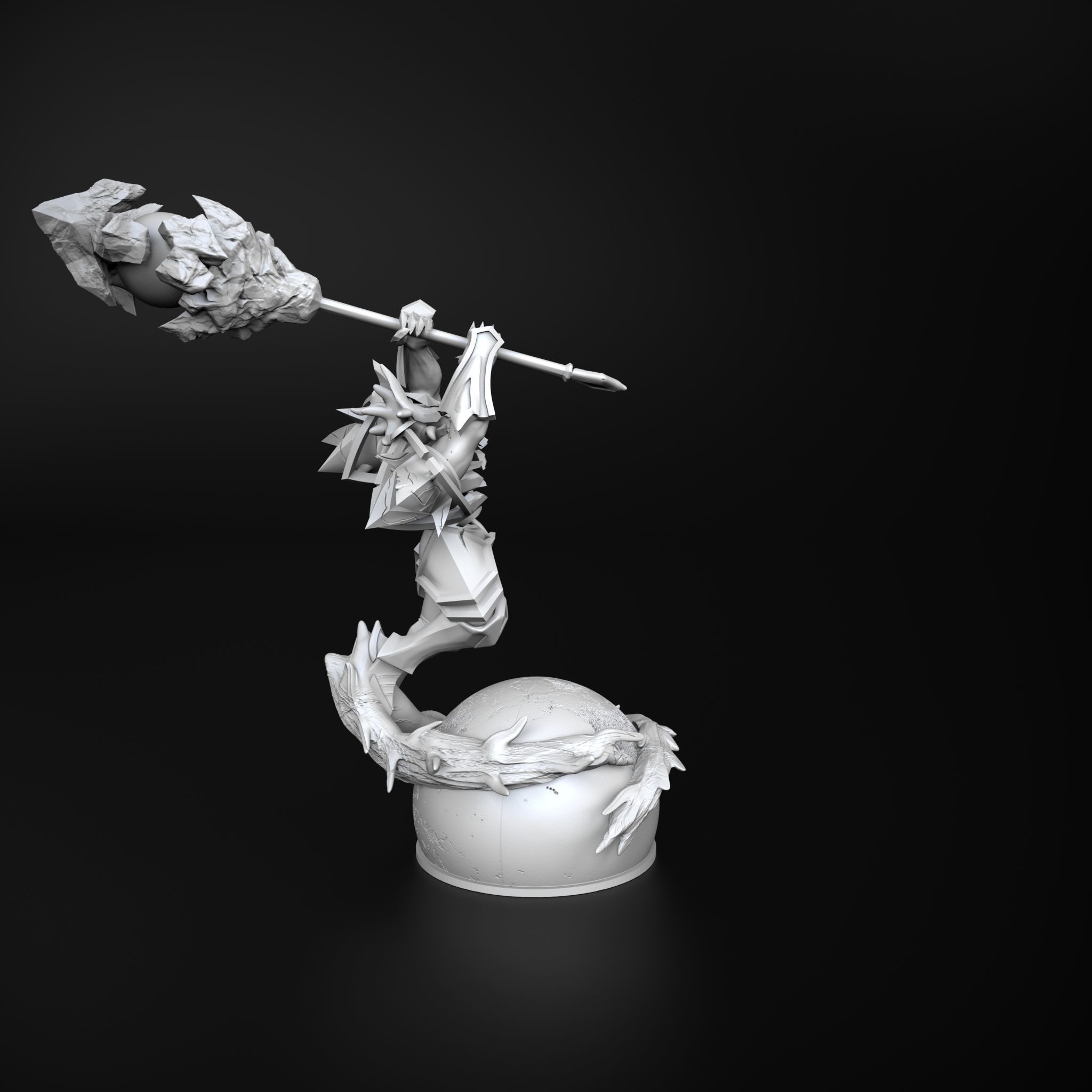 Dark Star Mordekaiser league of legends figure statue 3D print model_3