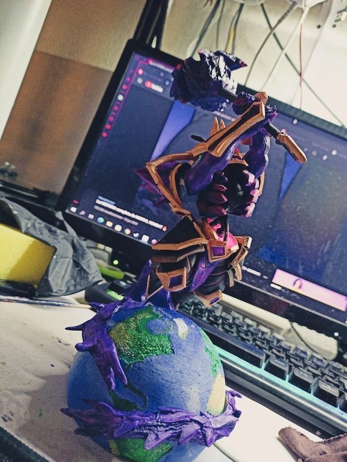 Dark Star Mordekaiser league of legends figure statue 3D print model_15