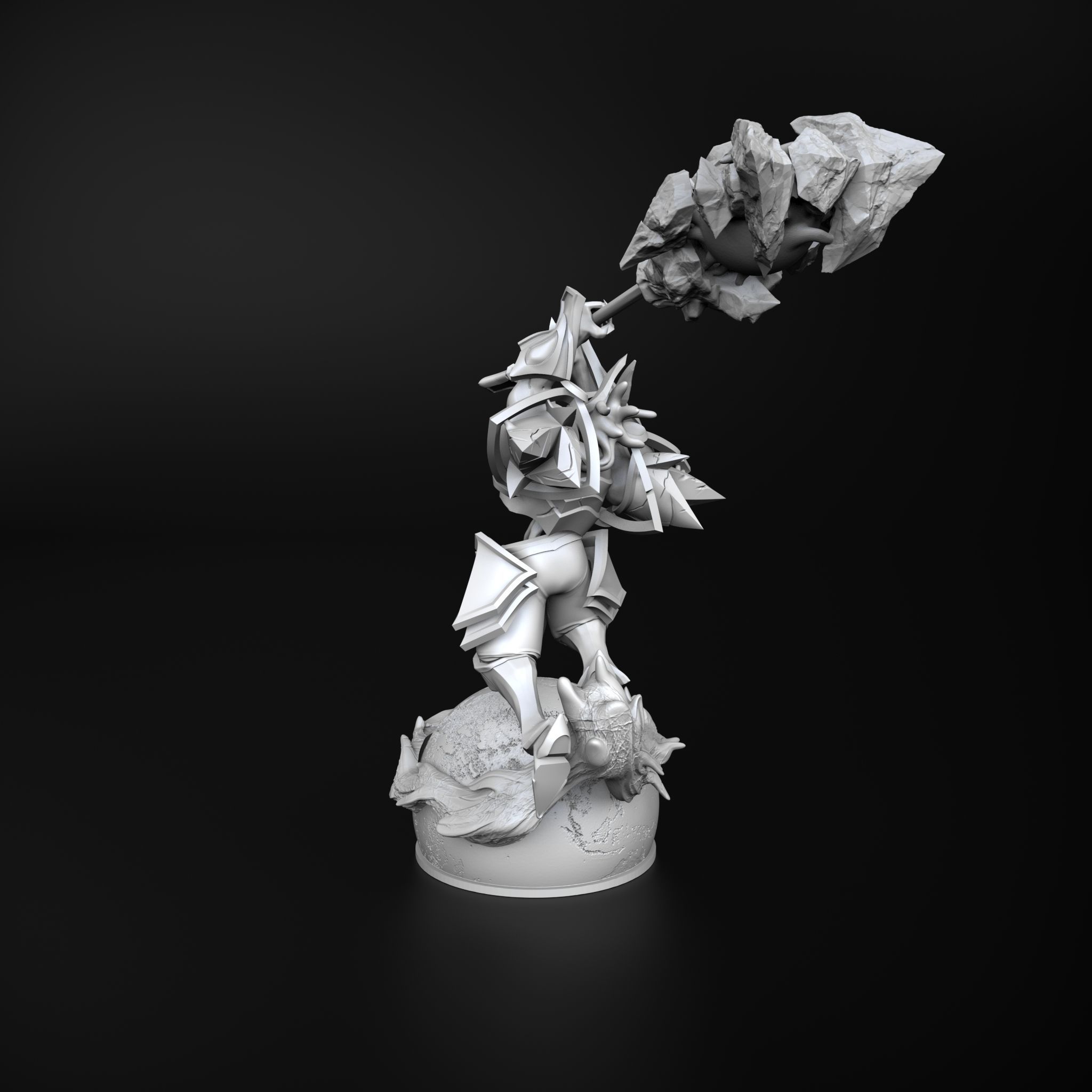 Dark Star Mordekaiser league of legends figure statue 3D print model_5