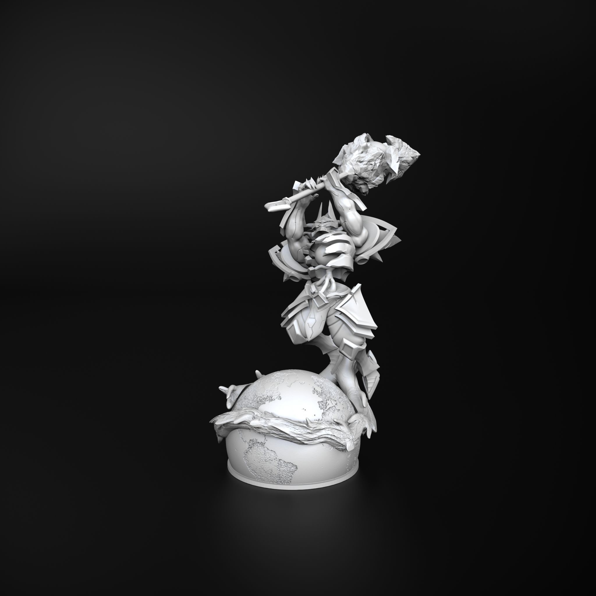 Dark Star Mordekaiser league of legends figure statue 3D print model_7