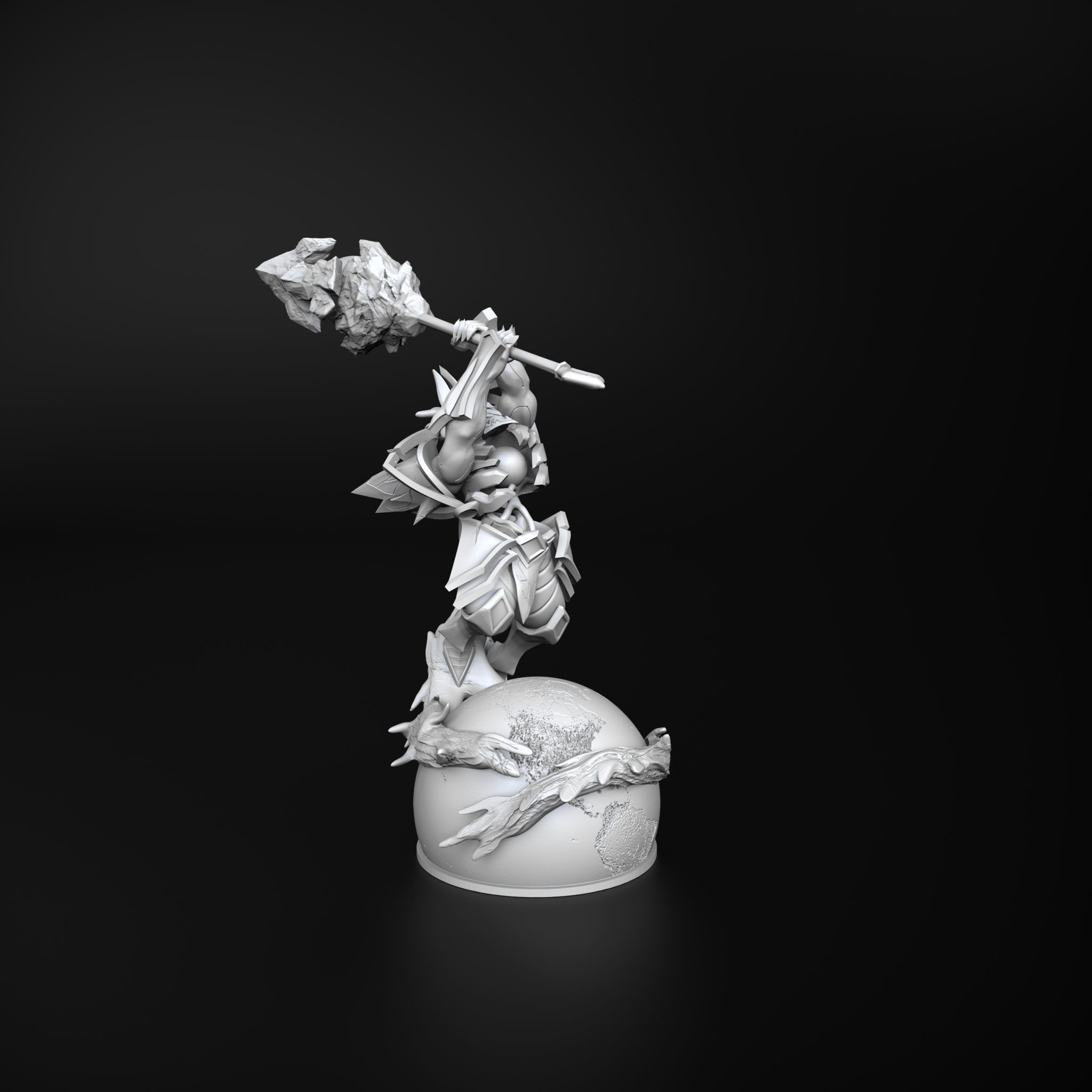 Dark Star Mordekaiser league of legends figure statue 3D print model_2