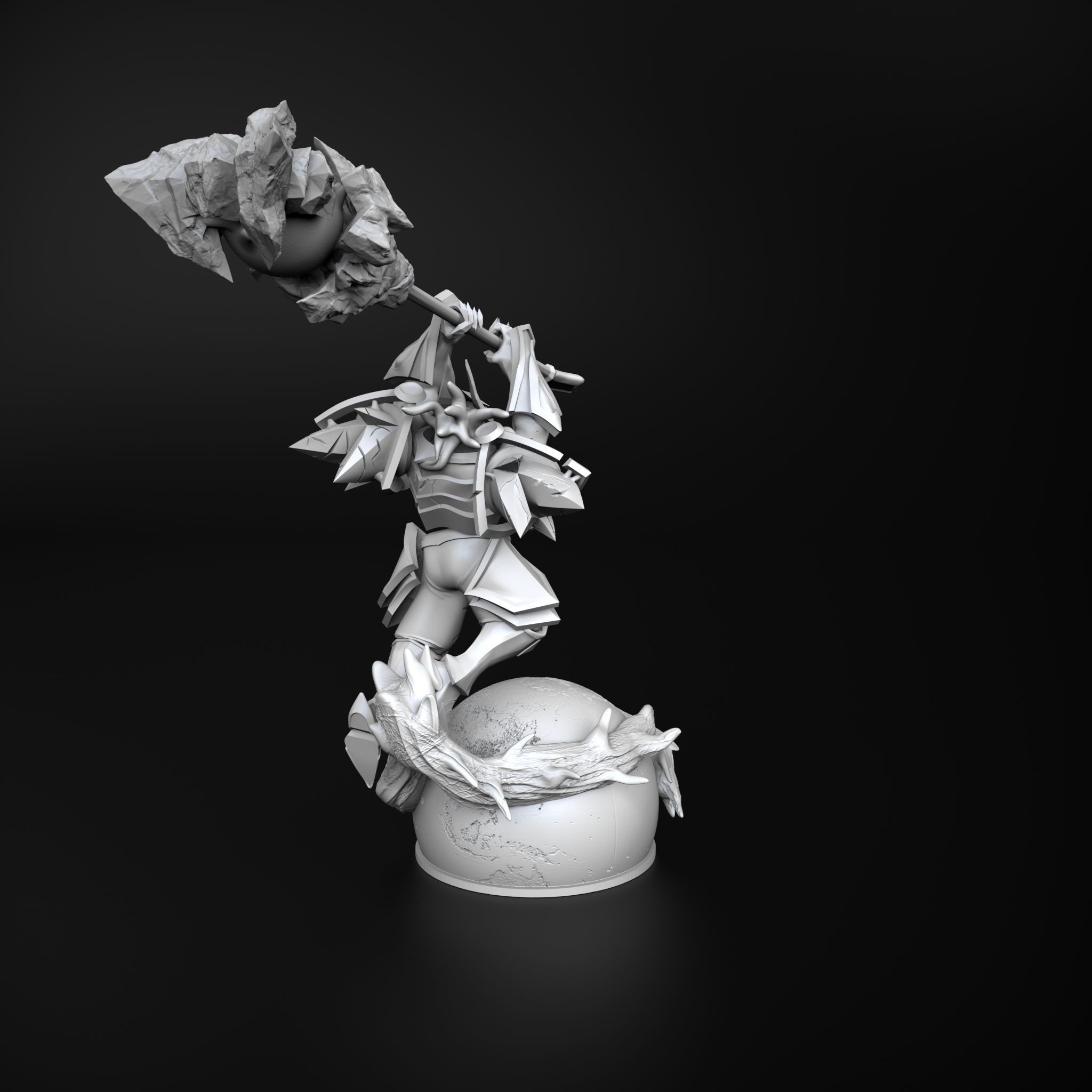 Dark Star Mordekaiser league of legends figure statue 3D print model_4