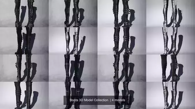 Boots 3D Model Collection  