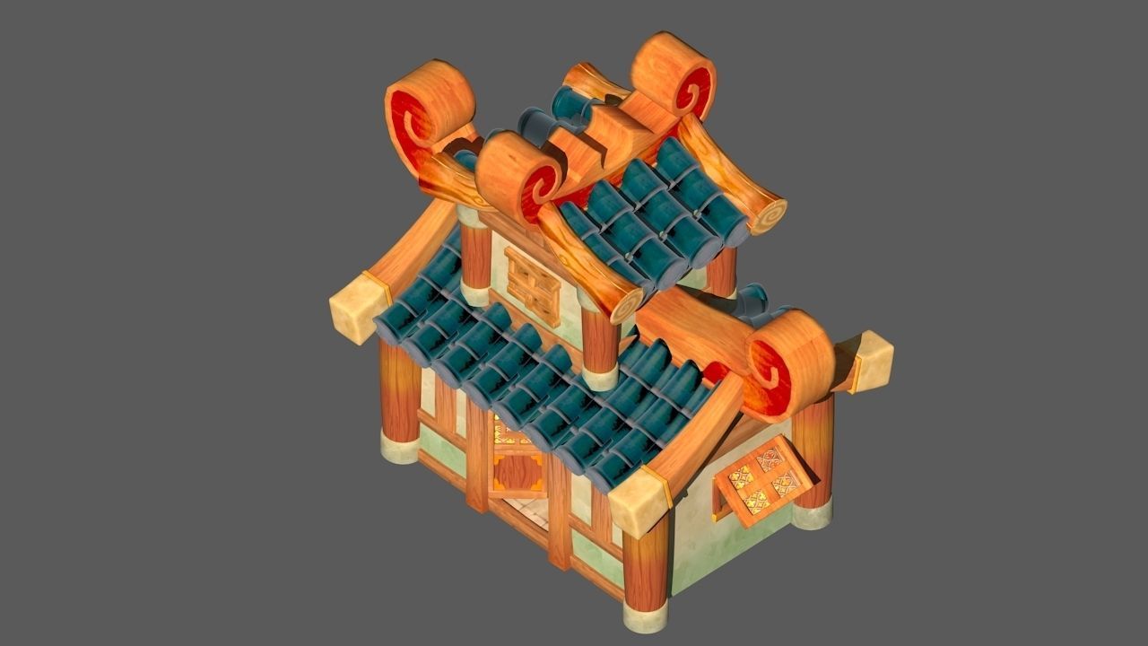 Cartoon Fantasy Architecture 3D model_3