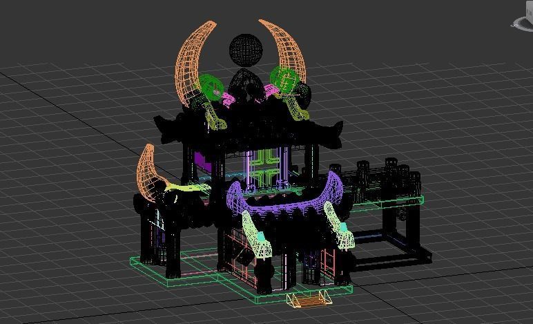 Cartoon Fantasy Architecture 3D model_8