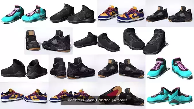 Sneakers 3D Model Collection  