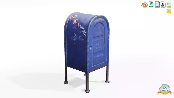 Old Rusty Mailbox with graffiti 