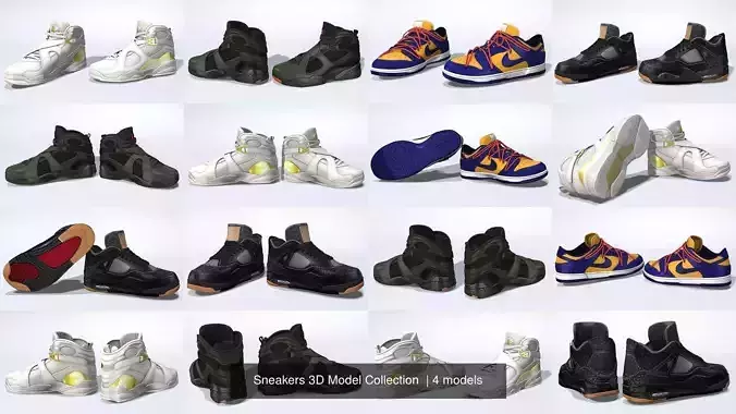 Sneakers 3D Model Collection  