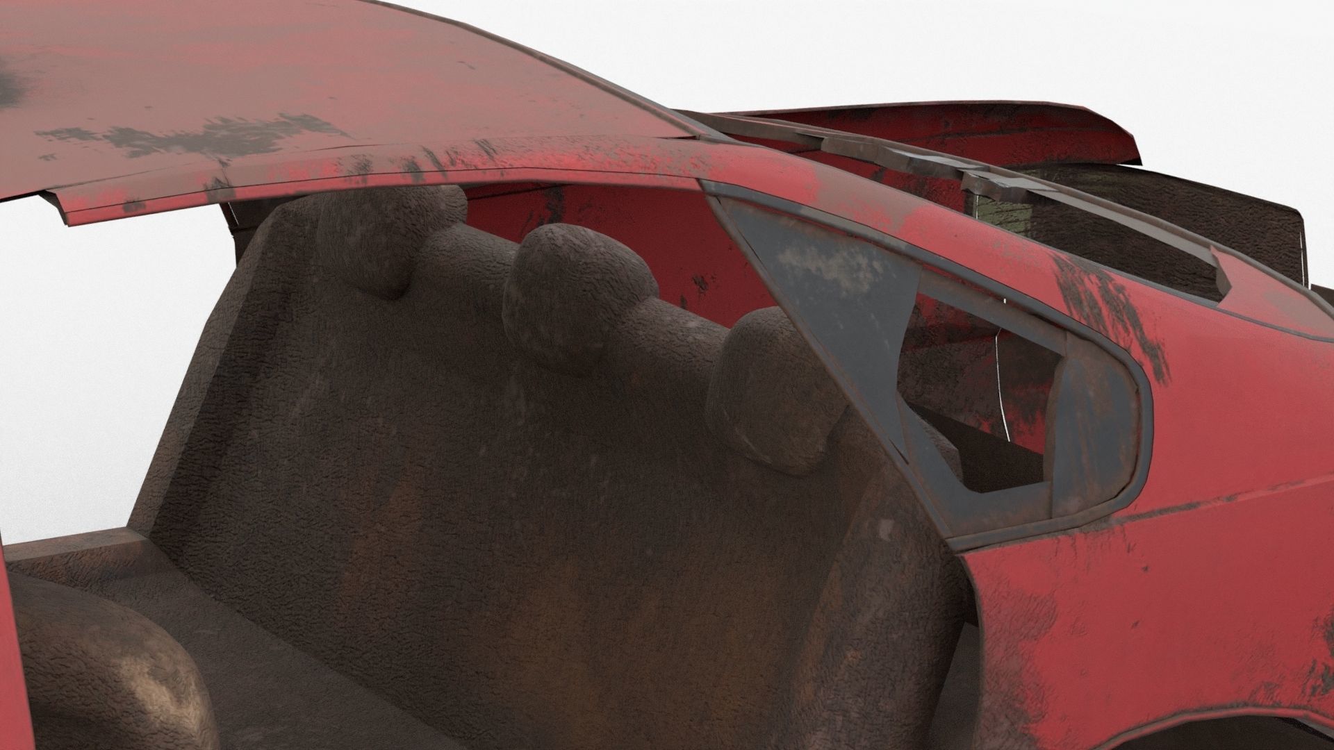 8k abandoned cars destroyed vehicles Low-poly 3D model_11