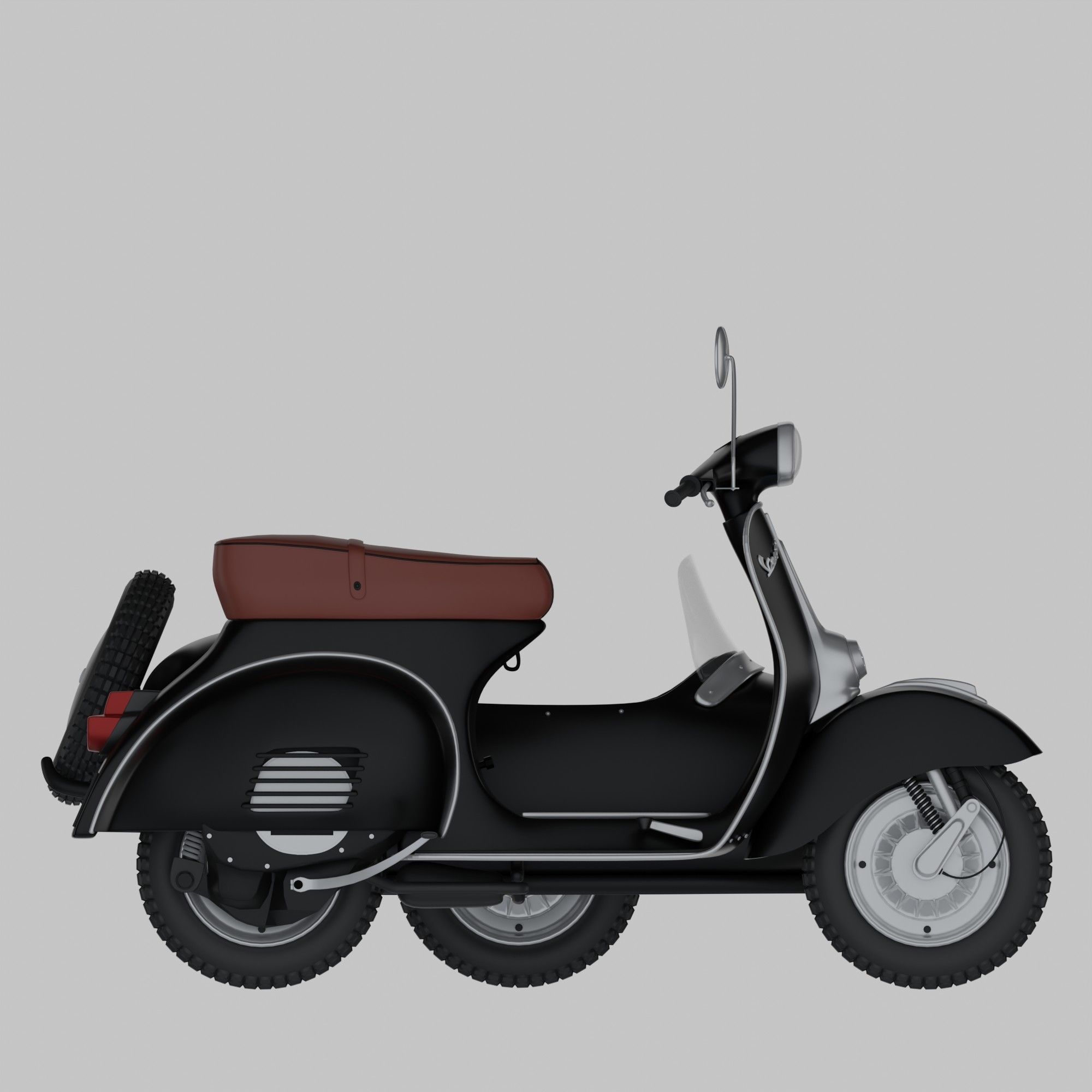 Vespa Sprint With Sidecar Season 2 Low-poly 3D model Low-poly 3D model_8