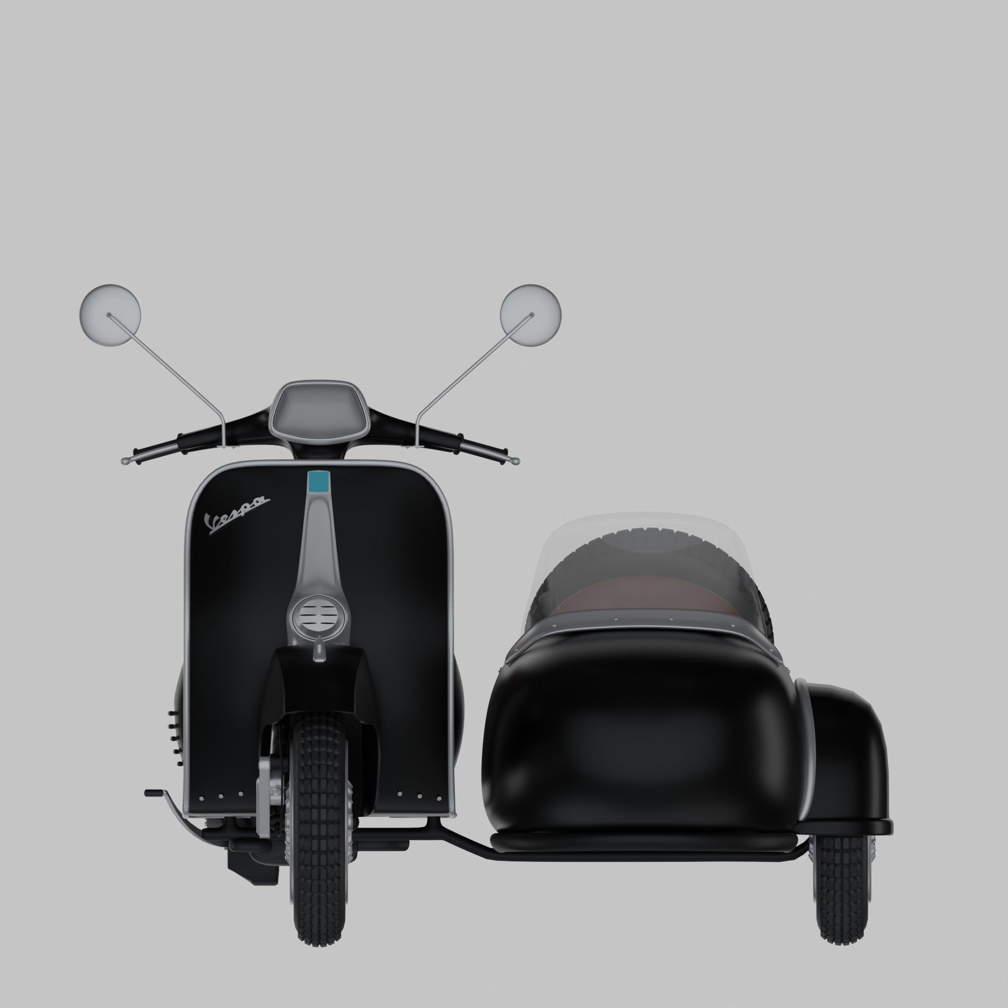 Vespa Sprint With Sidecar Season 2 Low-poly 3D model Low-poly 3D model_5
