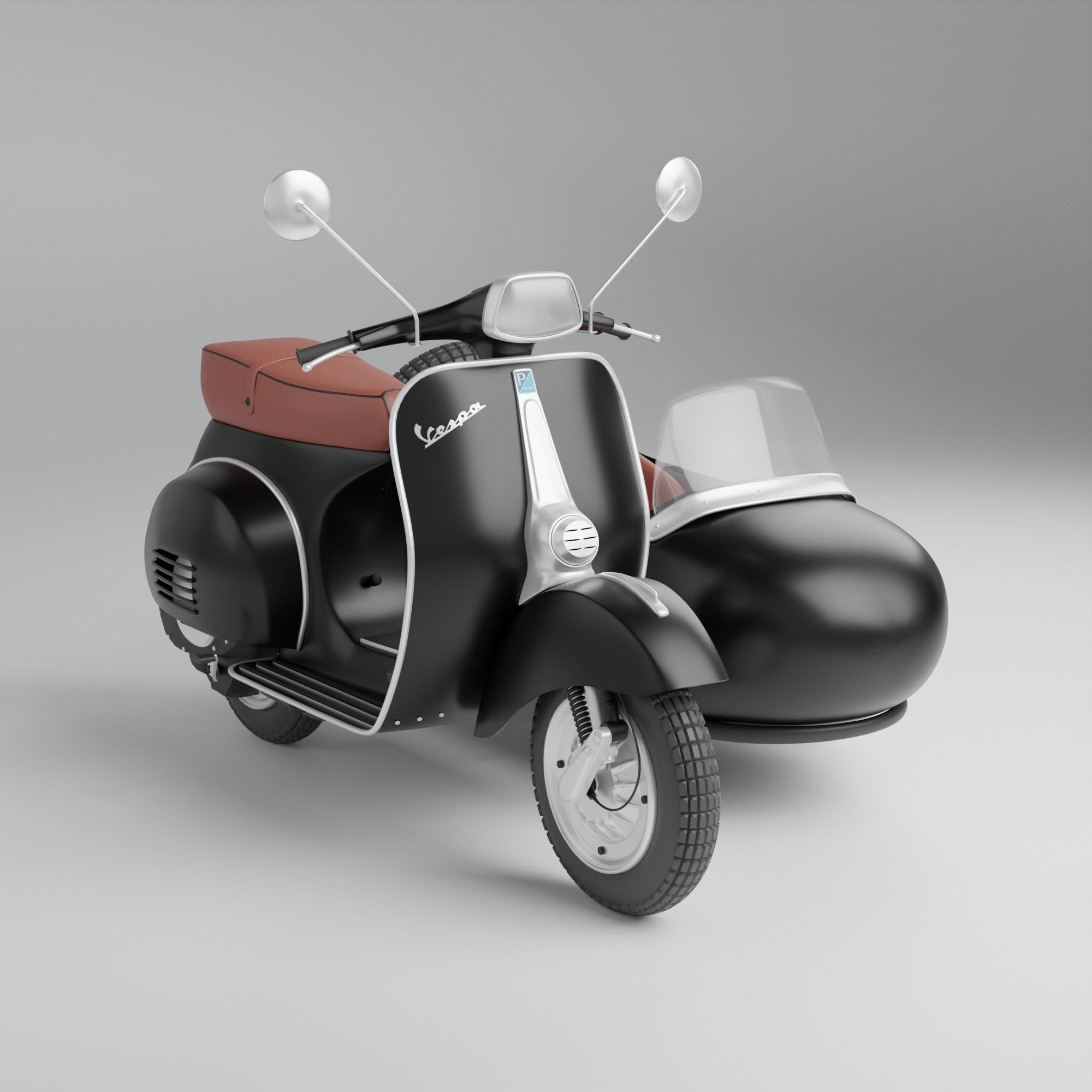 3D model Vespa Sprint With Sidecar Season 2 Low-poly 3D model VR / AR ...