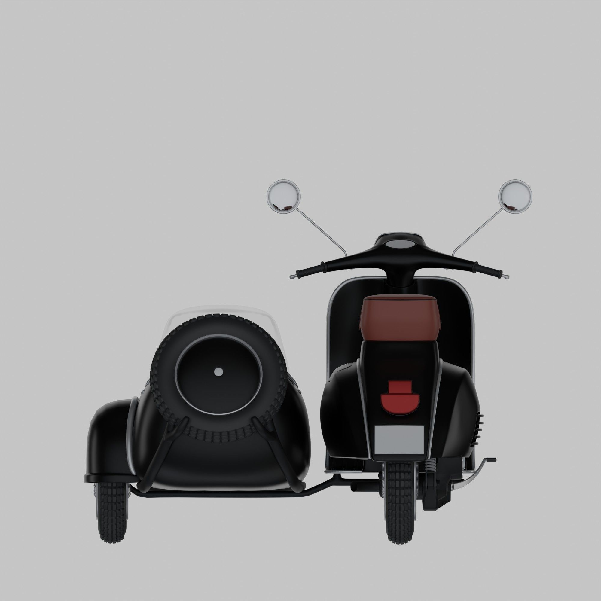 Vespa Sprint With Sidecar Season 2 Low-poly 3D model Low-poly 3D model_7