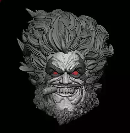 LOBO HEAD 2 WITH CIGAR